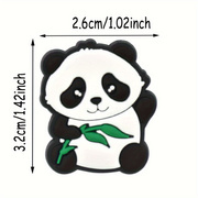 Açık Hava Renkli 2-4cm Çıkarılabilir Kauçuk Sevimli <span class=keywords><strong>Panda</strong></span> Hayvan Ayakkabı Süsleri Dayanıklı Yumuşak Terlik Aksesuarları - Product Image 3