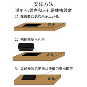 Organizador de Cables de Escritorio, Rectangular, de Plástico, para Montar en la Pared, Solución Multifuncional para la Gestión de Cables de Oficina - Product Image 2