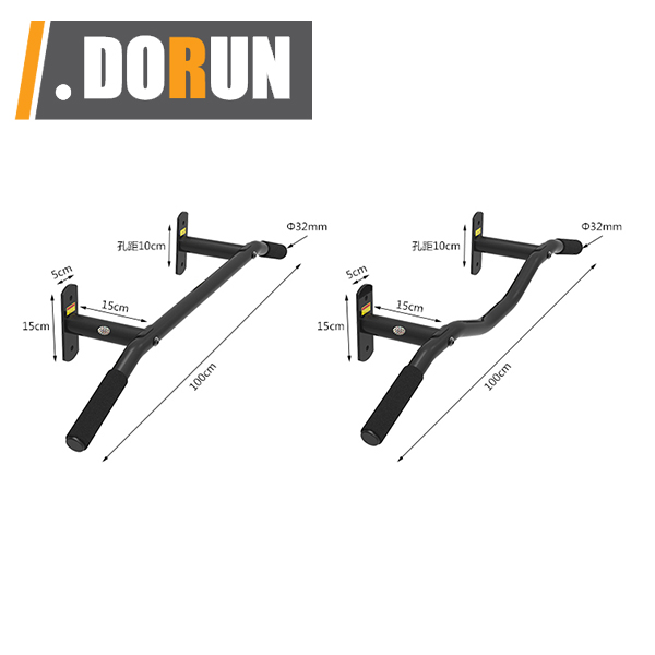 Barre De Traction Murale – Acier Noir – Pour Tractions Et Dips – Station Fitness Maison