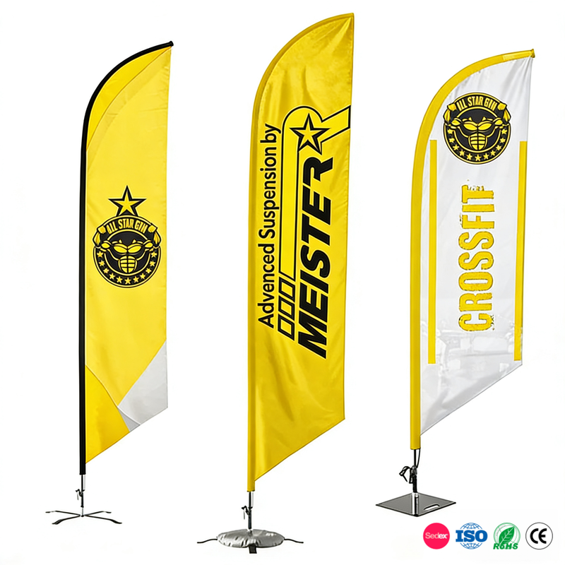 Customized Promotional Teardrop Sports Games Flags