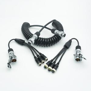 Matel 5-Pin Trailer Cable Set para 3-Channel Camera Display cablagem para reboques RVs Trunks - Product Image 1