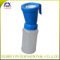 Terrui Gobelet de trempage de tétines 300 ml pour le lait de vache, Gobelet de trempage en plastique gradué pour la gestion de l'hygiène avant et après le traiteement laitier