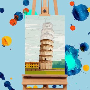 Kit de Pintura por Números SONGWOO Art de 4 Piezas con Marco, Ideal para Principiantes, Crea <span class=keywords><strong>Paisajes</strong></span> a Mano - Product Image 4