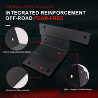 Supports de montage sur montant A pour capots à double éclairage, fabriqués en usine, pour modèles Jeep Wrangler JL 2018-2025, sur mesure, à visser
