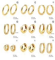 Goldene Kreisförmige Ohrringe für Damen Polierte Diamantgeschliffene Facettierte Runde Creolen Modeschmuck Party-Geschenk Chic