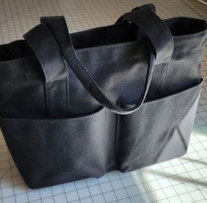 Bolsa de Lona Personalizada de Alta Calidad con Asa, Bolsillo Interior con Cremallera y Botón, Bolsos de Mano de Algodón Resistente - Product Image 2