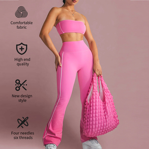 Custom Private Label Yoga Clothes <strong>Set</strong> Breathable Gym Workout Clothing Women High Elastic <strong>Sports</strong> <strong>Bra</strong> <strong>and</strong> <strong>Leggings</strong> Activewear - Product Image 2