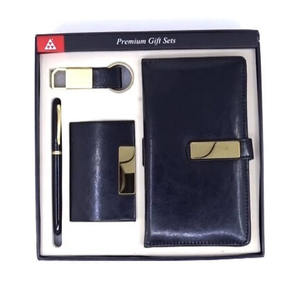 Ensemble cadeau d'entreprise haut de gamme avec carnet en cuir PU, stylo, porte-clés et porte-cartes, ensemble cadeau de bureau exécutif - Product Image 1