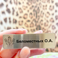 Badge nominatif en acier inoxydable avec logo imprimé au laser, pour entreprise professionnelle, vente en gros, avec numéro d'identification métallique et épingle