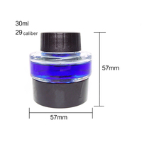 Bouteille d'encre en verre de triangle du prix usine 50ML pour le style de recharge de stylo plume avec le bouchon à vis
