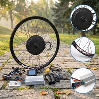 Kit de conversion de moteur de moyeu de vélo électrique Grace 5000W pour roue de 20-29 pouces avec batterie lithium intégrée au tube diagonal et accélérateur rotatif LCD