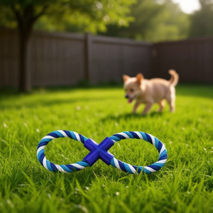 Corda di cotone a forma di otto per addestramento animali domestici - Product Image 2