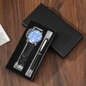 Set Regalo <span class=keywords><strong>Uomo</strong></span> Moderno con Orologio al Quarzo e Penna in Metallo, Personalizzabile, Fatto a Mano, Ideale per il Ritorno a Scuola - Product Image 4