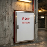Armoire à hydrant en acier inoxydable SUS304 1000x700x240mm avec porte verrouillable pour rangement de tuyaux d'incendie pour hôtels et commerces