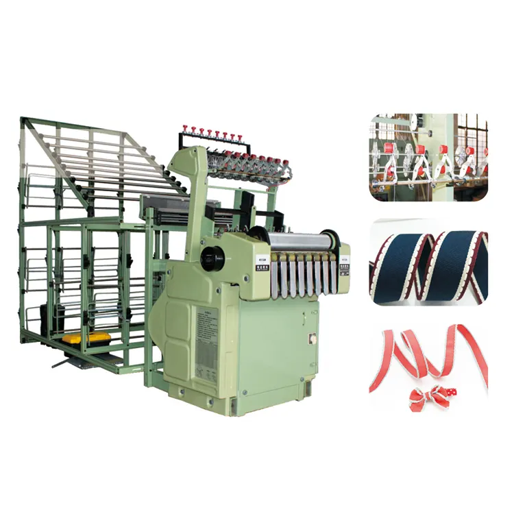 Ginyi Fabriek Groothandel Goede Kwaliteit Automatische Naaldweefgetouw Machine Hoge Snelheid Webbing Machine Elastische Band Maken Machine