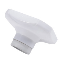 Douille de lampe plate en céramique E27, matériau PP durable, support de lampe LED sûr, AC 220V, vente en gros directe d'usine