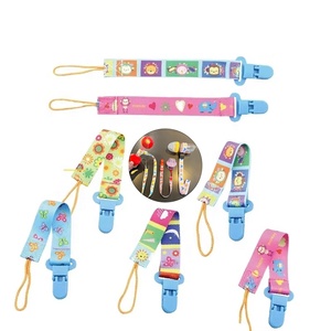 Clip Multifuncional para Chupetes de Bebé BBean, Cuerda Anticaídas, <span class=keywords><strong>Tela</strong></span> Elegante, Mordedor de PP Fijo, Clips para Chupetes, Libre de BPA, 0-12 Meses - Product Image 1