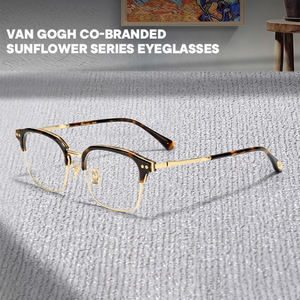 Montures de lunettes légères Saint Van Gogh à prix d'usine, demi-montures élégantes pour les occasions professionnelles - Product Image 2