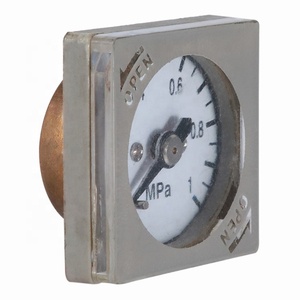 <span class=keywords><strong>Mini</strong></span> thành phần khí nén Bourdon Ống Vuông trường hợp 27 Mét 0 để 1Mpa nén điều chỉnh không khí đo áp suất - Product Image 2