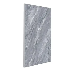 BOTON STONE Designed Interior Wall Slab 900x1800 Polished Glazed Marble Look Slab Carbon Rock Board Sintered Stone