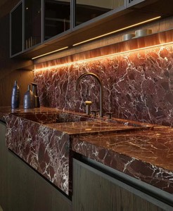 Rode En Witte Combinatie Betaalbare En Lichtgewicht High-End Paars Rood Natuurlijk Marmer Rosso Levanto - Product Image 4