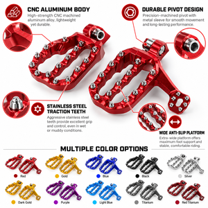 Poggiapiedi Pedane Universali in Alluminio CNC per Moto da Fuoristrada YZ85 <span class=keywords><strong>125</strong></span> 250 YZF 250 450 <span class=keywords><strong>WR</strong></span> 250F per YAMAHA - Product Image 3