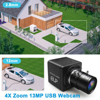 CS 2.8-12mm Lens CS 5-50mm 3.6-10mm eğitim ve eğitim için opsiyonel 13MP Ultra HD 4X optik manuel Zoom USB kamera