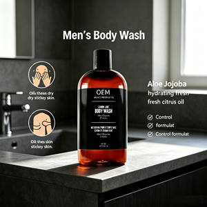 Gel de Ducha para <span class=keywords><strong>Hombre</strong></span> con Aroma a Limón y Lima |   Infusionado con Aloe, Glicerina y Jojoba, <span class=keywords><strong>16</strong></span> OZ / 473mL - Product Image 3