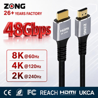 Professional HDMI 2.1 8K Ultra High Speed Cable 48Gbps HDR EARC Gaming HDMI Cable Manufacturer OEM ODM
