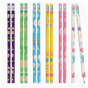 Matita in Legno Nera con Fiore, Piccola e Fresca, per Studenti delle Scuole Elementari, Ideale per Disegno e Schizzi HB - Product Image 5