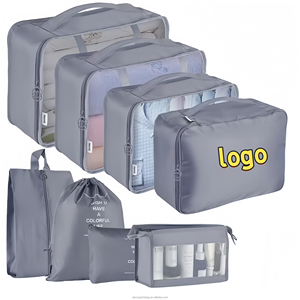 Cubos de Embalaje Expandibles Personalizables para Viaje, Juego de 8 Cubos de Viaje Plegables, Organizador de <span class=keywords><strong>Maletas</strong></span>, Bolsa de Almacenamiento de Equipaje Ligera - Product Image 1