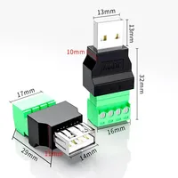 1 Pcs 4Pin USB 2.0 Typ A Stecker/Buchse Schraub klemmenst ecker USB Jack Shield-Anschluss Andere Anschlüsse