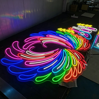 Enseigne néon LED Ailes multicolores, Lumière néon Aile personnalisée, Logo d'entreprise, Publicité, Décoration murale photo, Éclairage néon étanche IP65