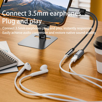 USB-C auf 3,5mm Kopfhörer- und Ladeadapter 2-in-1 USB-C auf Aux-Buchse Dongle-Kabel mit PD 100W Schnellladung für Phone-Serie