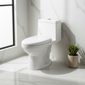 Inodoro de Cerámica para Baño, Sanitario, Inodoro con Descarga Sifónica, Inodoro de Una Pieza, Oferta - Product Image 1