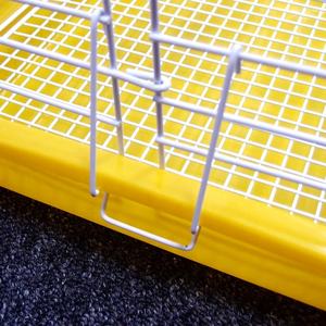 Cage à lapin jaune de luxe avec tous les accessoires de mesure | Matériau en fil de fer et type de palette de plateau en plastique - Product Image 5