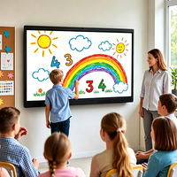 Pizarra Interactiva Multitáctil de 75 Pulgadas, Pantalla Plana Interactiva LCD 4K, Compatible con Logotipo OEM para Educación Escolar