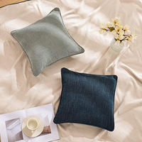 Housses de coussin en Chenille nordique de haute qualité, housse de coussin pour décoration de maison de luxe en velours solide, 18x18 pouces