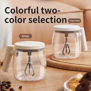 Taza agitadora automática de vidrio eléctrico M 400ML, taza de café portátil para café, proteína de leche en polvo, agitación automática - Product Image 2