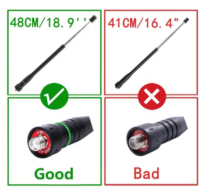 Antena Telescópica SMA-Hembra de Alta Ganancia y Doble Banda para Radio Bidireccional Baofeng <span class=keywords><strong>Cignus</strong></span> Kenwood UV-5R 888S UV-82 - Product Image 3