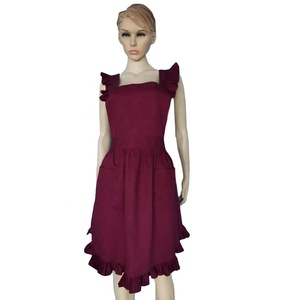 <span class=keywords><strong>Tablier</strong></span> <span class=keywords><strong>de</strong></span> demoiselle d'honneur princesse avec taille ajustable, en mélange coton/polyester écologique, plusieurs poches pour usage quotidien, travail, mariages - Product Image 6