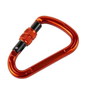 Mosquetón Tipo D de Alta Calidad de <span class=keywords><strong>25</strong></span> <span class=keywords><strong>KN</strong></span> para Escalada en Roca y Montañismo, Diseño Giratorio en Forma de D para Senderismo y Escalada - Product Image 4