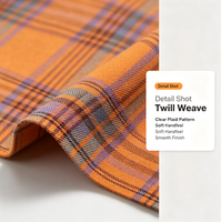 Tissu tissé en stock usine, teint en fil, à carreaux, extensible TR, épais et respirant, 220 GSM, largeur 57/58 pouces, 98% polyester 2% élasthanne