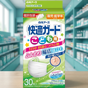Masques jetables HAKUGEN EARTH à 3 couches en tissu non tissé, confortables, sans serre-nez, avec filtre anti-particules/poussière/fumée pour les épidémies - Product Image 2