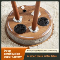 Table de chevet intelligente avec chargeur sans fil, audio personnalisable, table basse musicale, commande vocale Bluetooth - Meubles élégants pour la maison