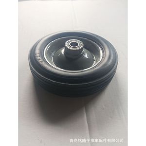 ล้อรถเข็นยางกลวง 6x1.5 นิ้ว ลูกปืน ล้อสีเทานุ่ม สำหรับรถเข็นเครื่องมือ - Product Image 2