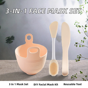 Juego <span class=keywords><strong>de</strong></span> tazón y brocha <span class=keywords><strong>de</strong></span> <span class=keywords><strong>silicona</strong></span> para mascarillas DIY - Tazón mezclador <span class=keywords><strong>de</strong></span> gran capacidad <span class=keywords><strong>de</strong></span> 3 mm <span class=keywords><strong>de</strong></span> grosor + Aplicador/spatula <span class=keywords><strong>de</strong></span> doble punta y cuchara medidora - Product Image 2