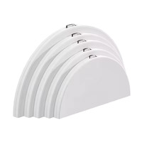 Tables rondes pliantes en plastique pour événements, repas, mariage, fête, hôtel, buffet, location, pliage à moitié, extérieur