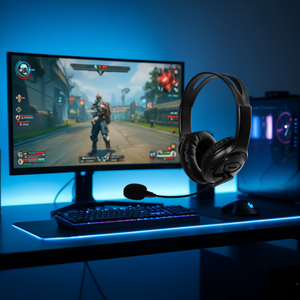 Oakorn C Gaming Headset 1.2m With <b>Microphone</b> <b>For</b> <b>Computer</b> And Phone Use - Product Image 3