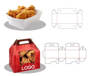 Nhà Hàng Màu Sắc In Ấn Kích Thước Tùy Chỉnh Ăn Trưa <span class=keywords><strong>Burger</strong></span> Khoai Tây Chiên Gà Salad Sinh Thái Bao Bì Kraft Giấy Nhanh Chóng Bao Bì Thực Phẩm Hộp - Product Image 4